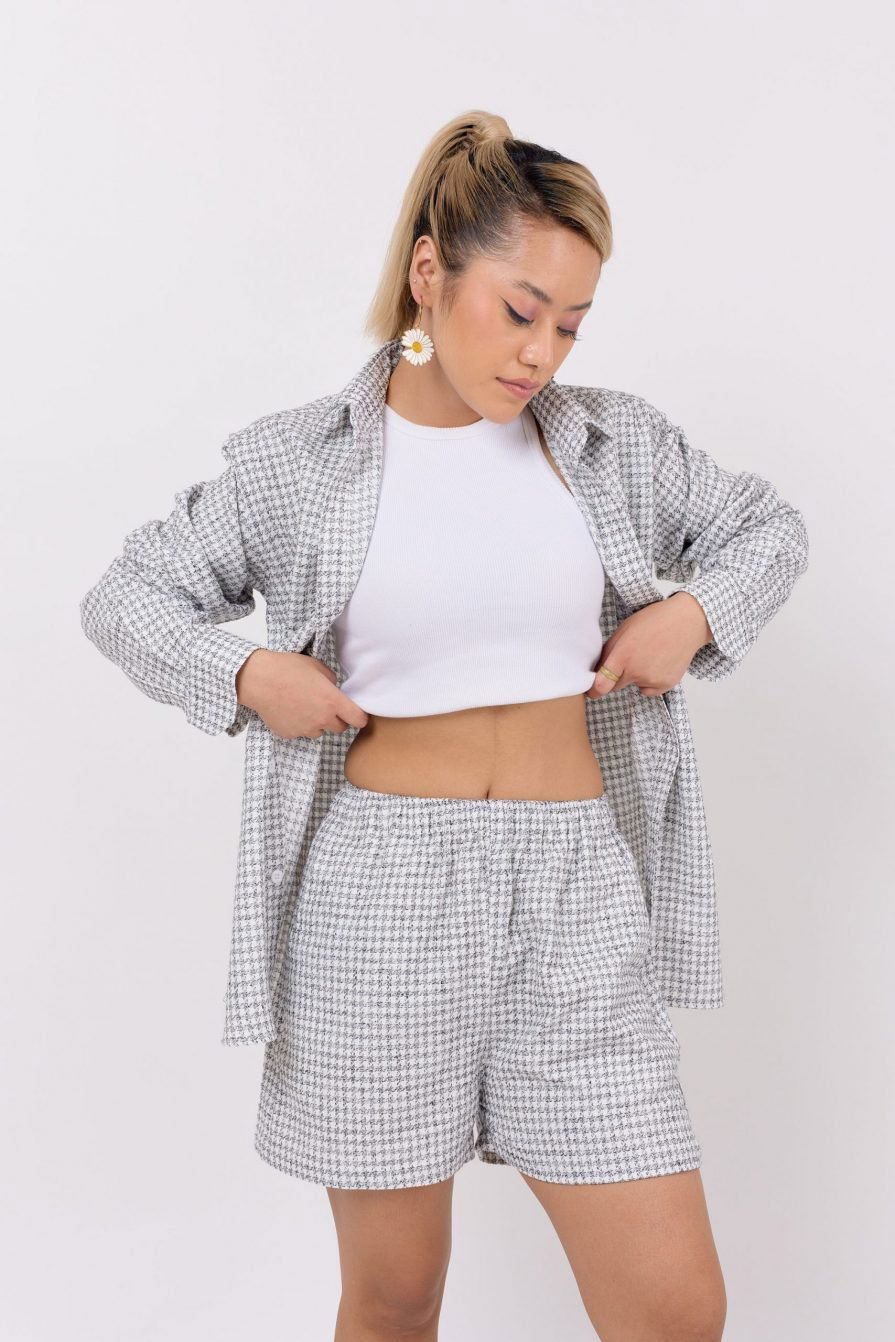 Grey Patterned Co-ord Set