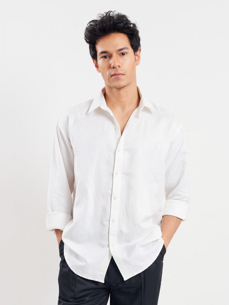 Relaxed Fit Linen-Blend Shirt