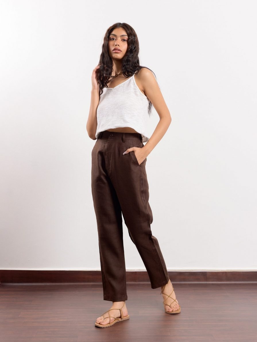 Brown Linen Trousers