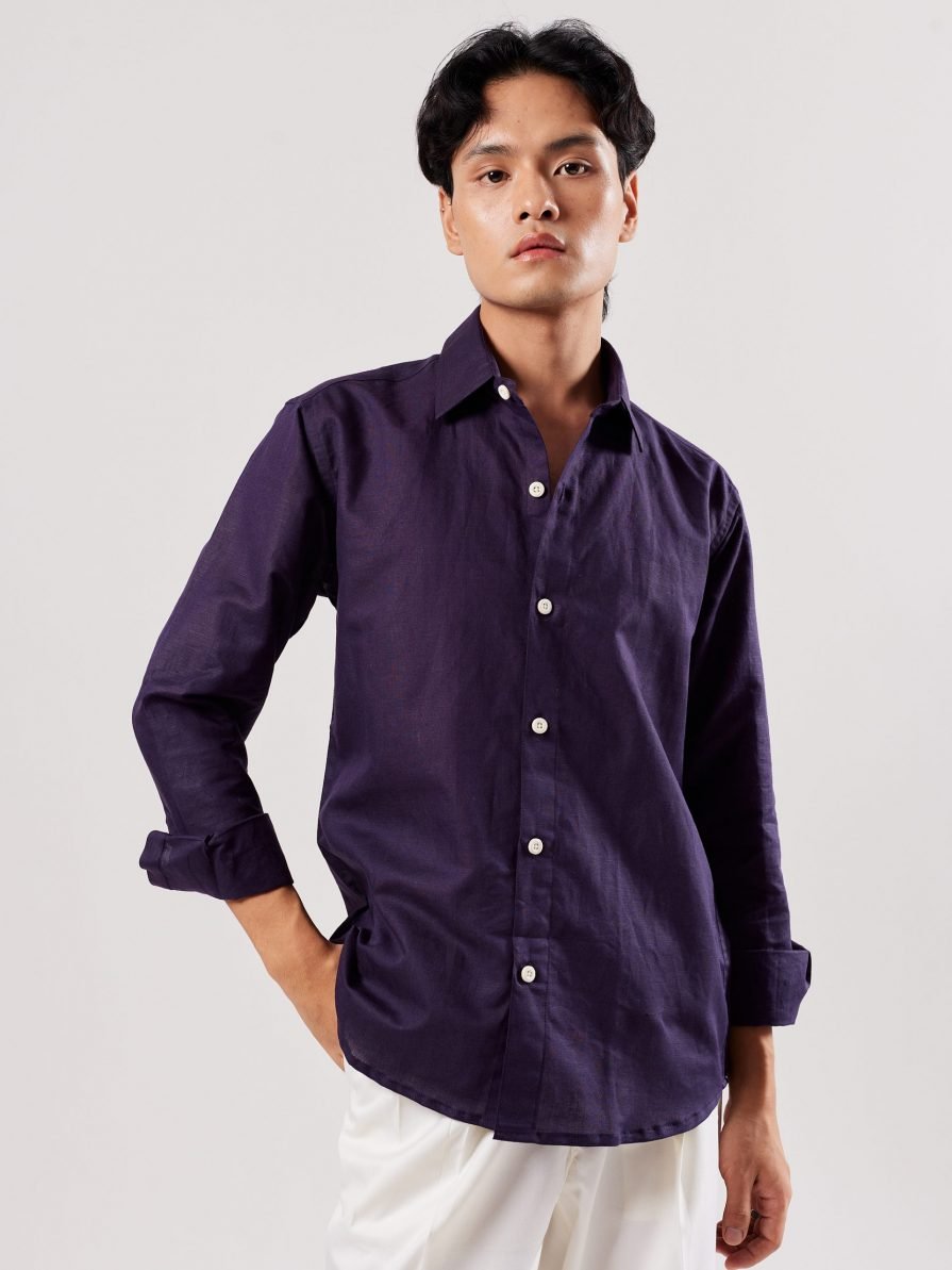 Purple Linen Shirt