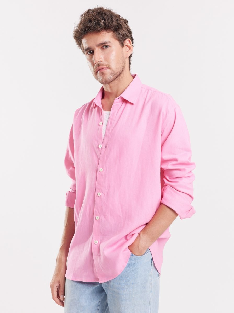 Pink Linen Shirt