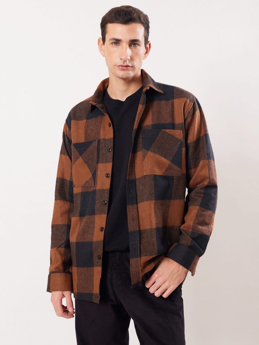 Relaxed Fit Plaid Shacket