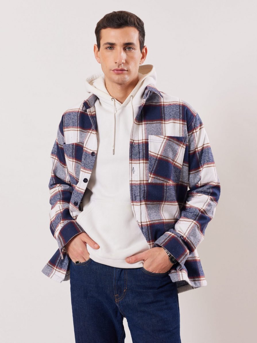 Relaxed Fit Plaid Shacket