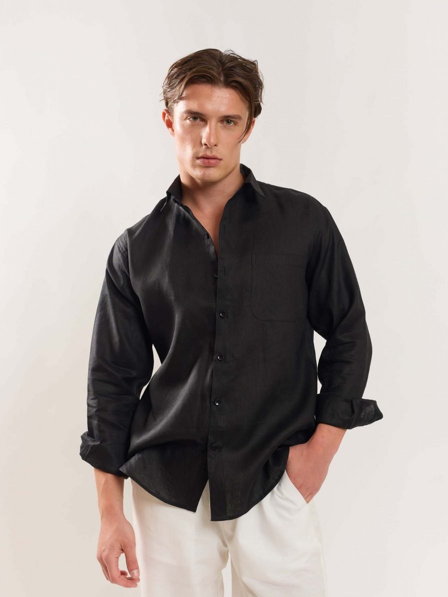 Black Linen Shirt