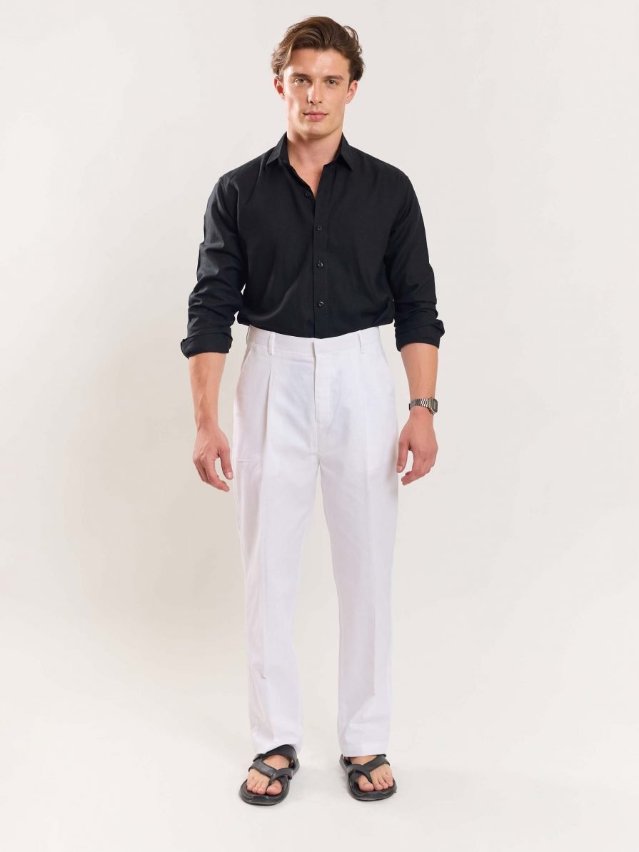 White Linen Trousers