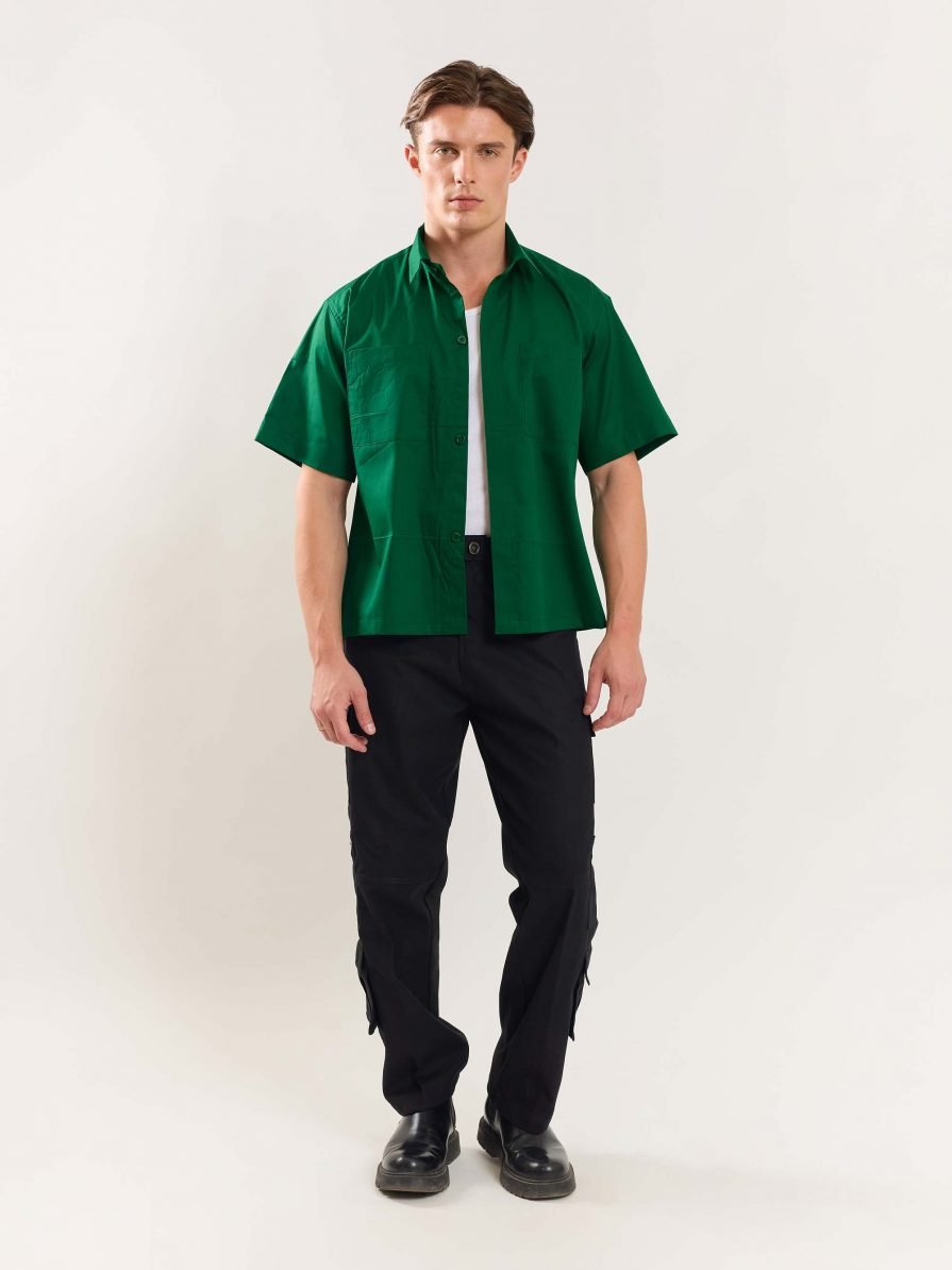 Forest Green Cropped Shirt