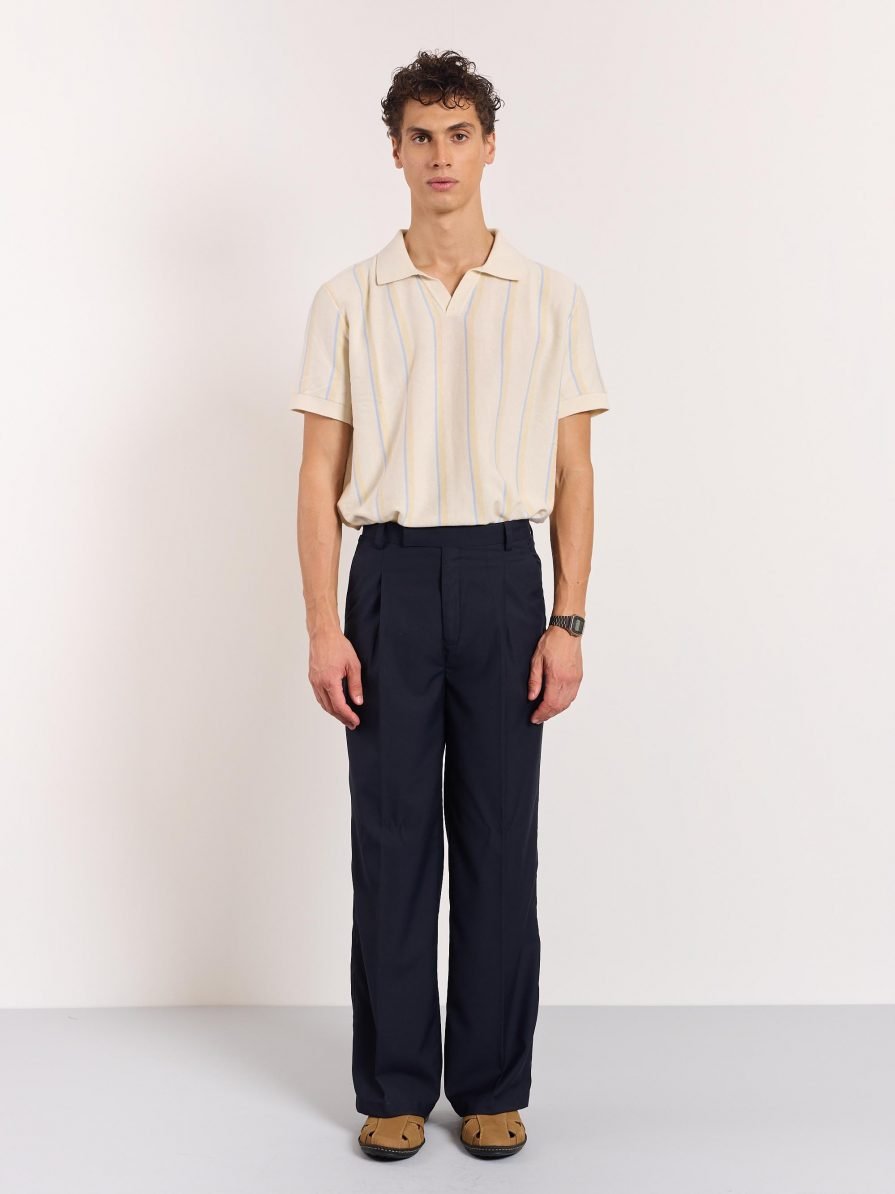 Blue Baggy Fit Trousers