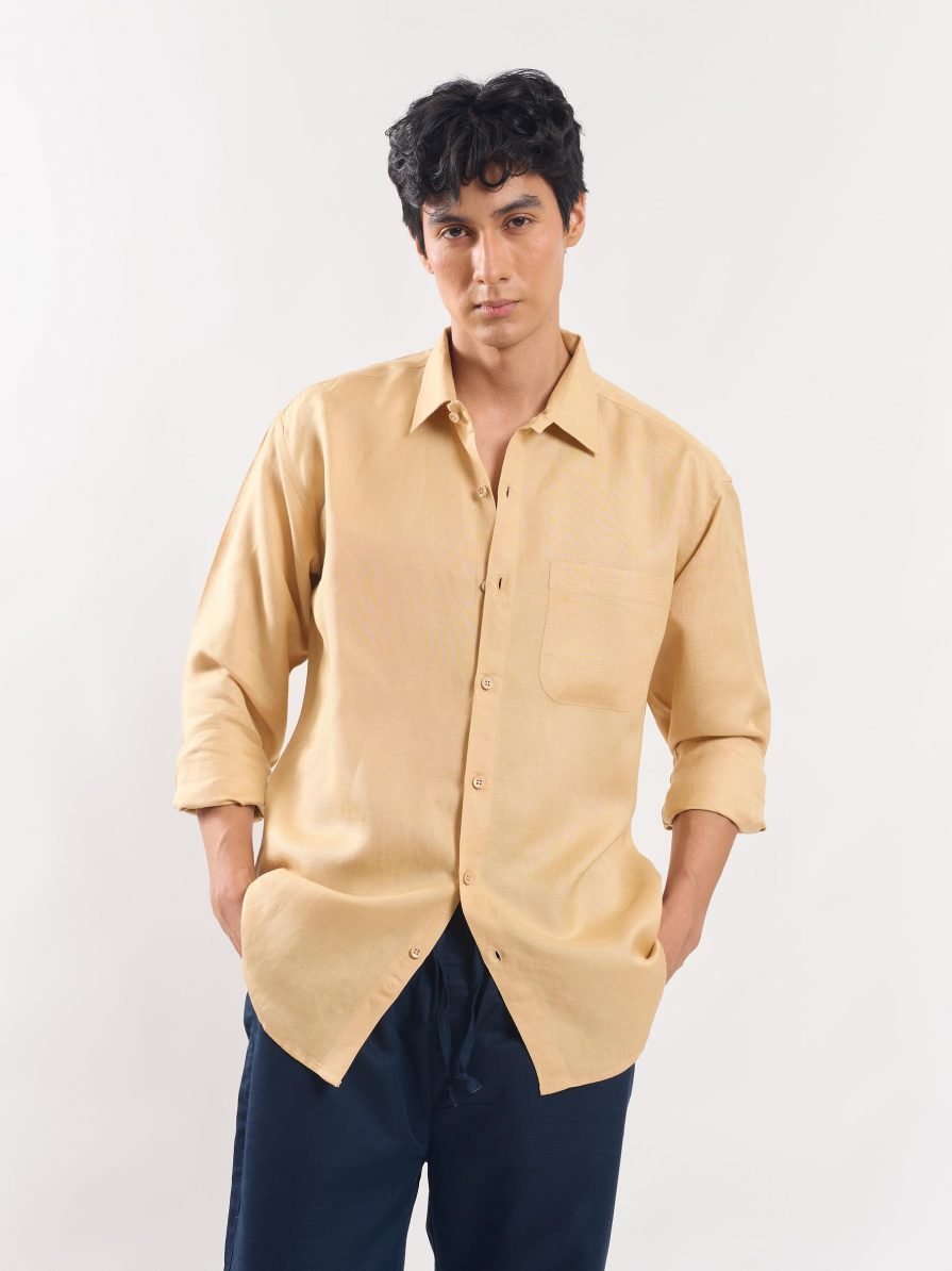 Beige Linen Shirt