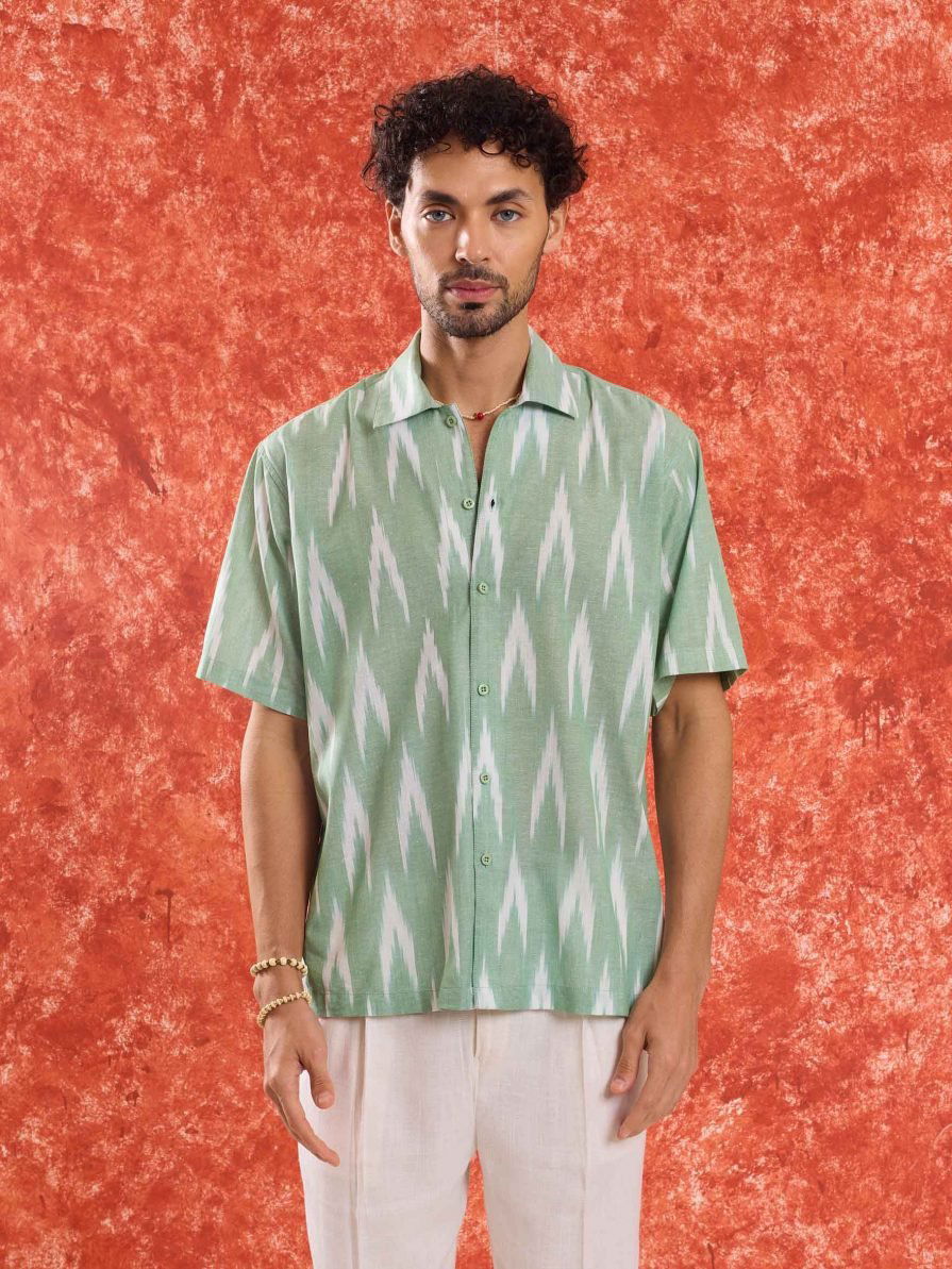 Mint Green Ikat Shirt