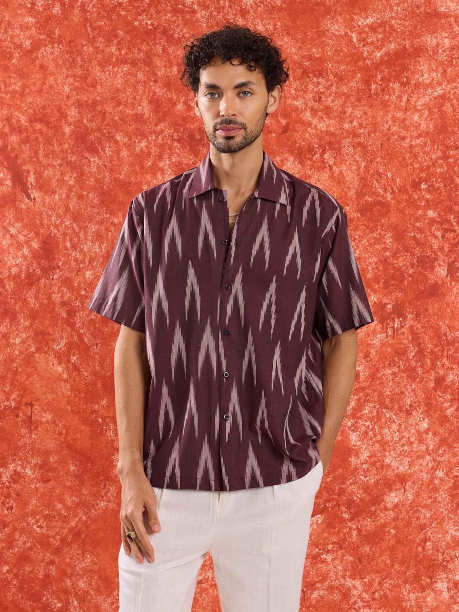 Wine Ikat Shirt