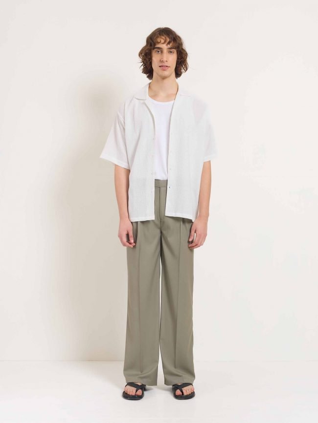 stone grey baggy trousers