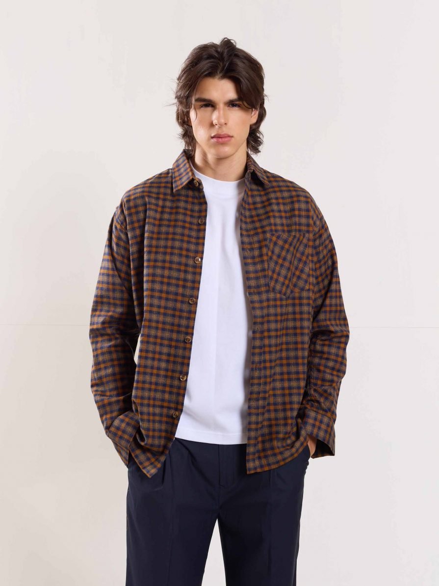 Brown Flannel Overshirt