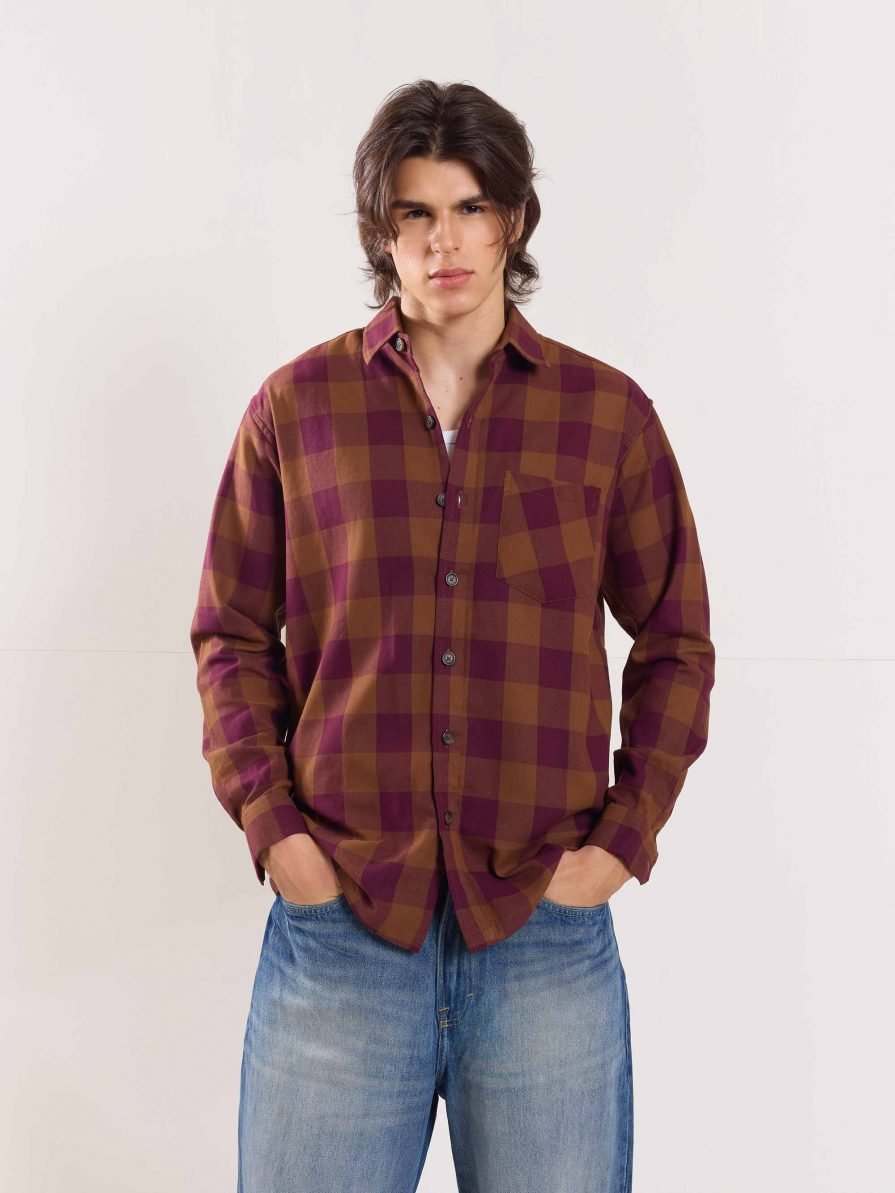 Brown Flannel Overshirt