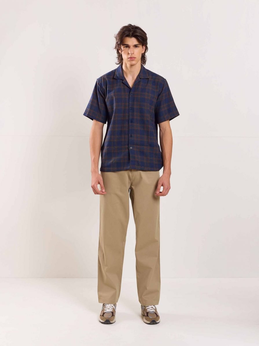 Sand Brown Loose Fit Twill Trousers