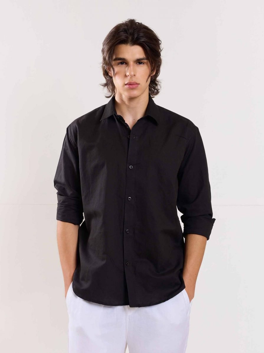 Black Linen Shirt