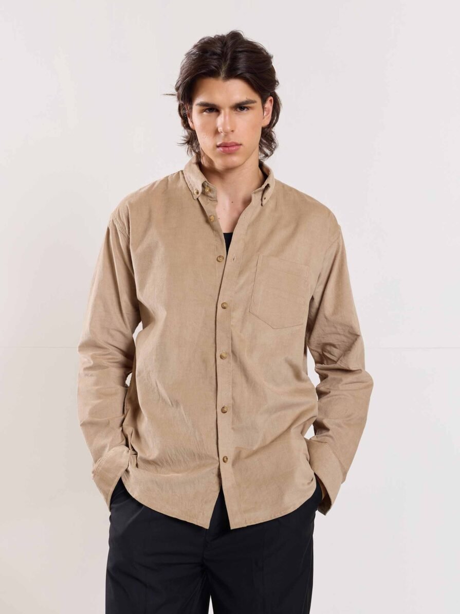 Beige Corduroy Shirt