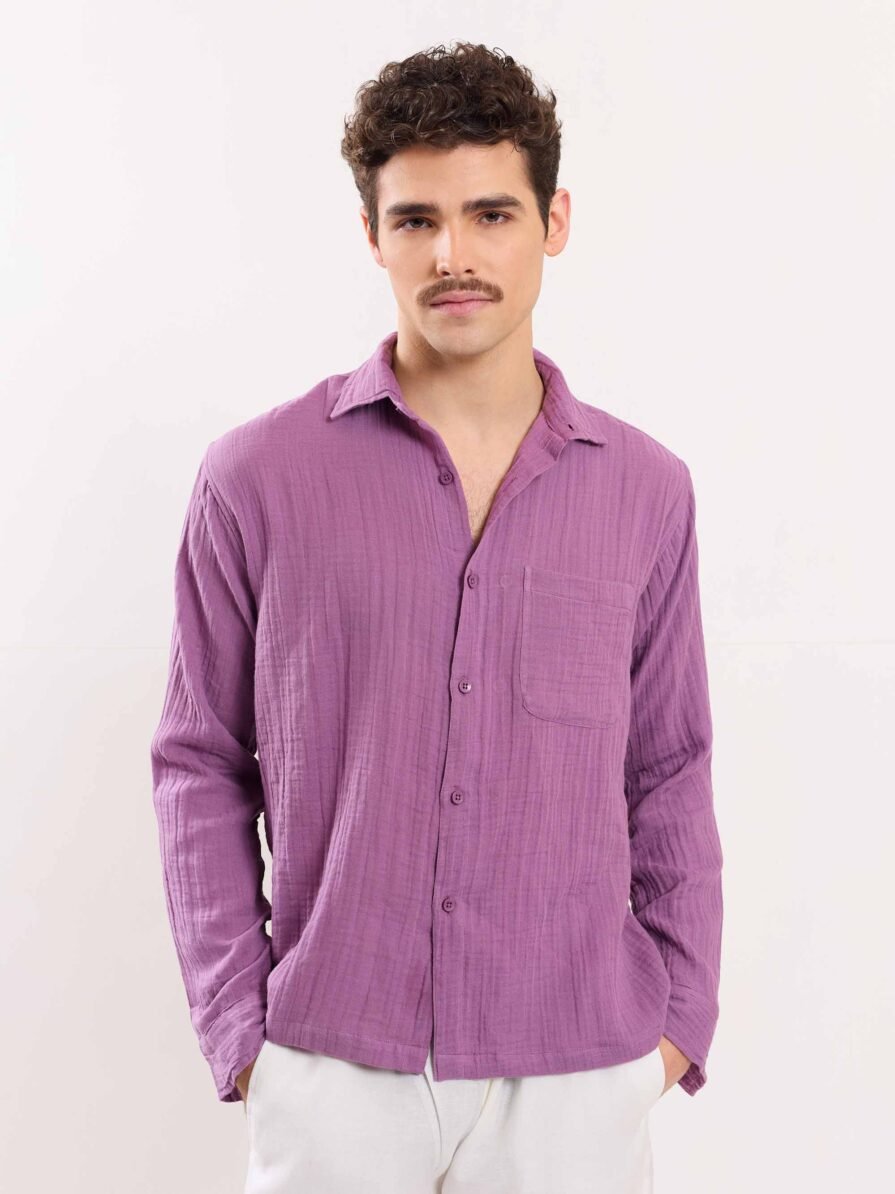 Mauve Gauze Holiday Shirt