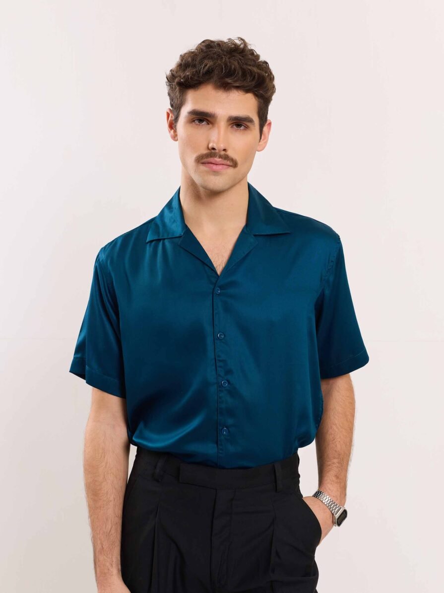 Teal Blue Green Resort Shirt